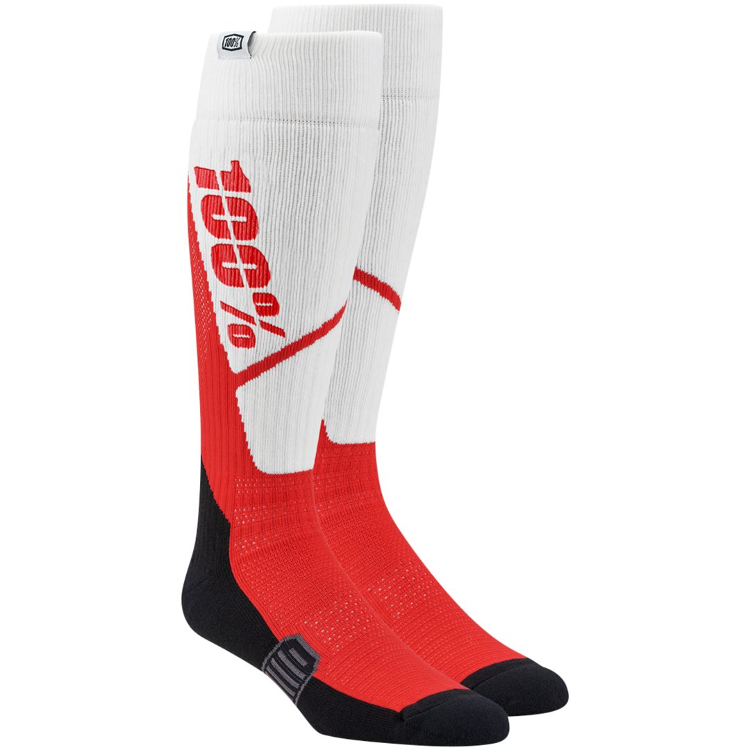 100% Strømper Torque Hvid/Rød Large/XL – billede 2