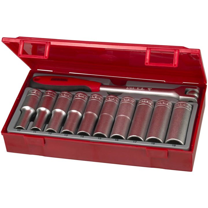 11 dele topnøglesæt med 1/2" firkantbeslag TT1211 Teng Tools HYLSESÆT LANGE 1/2 TT1211 – billede 2
