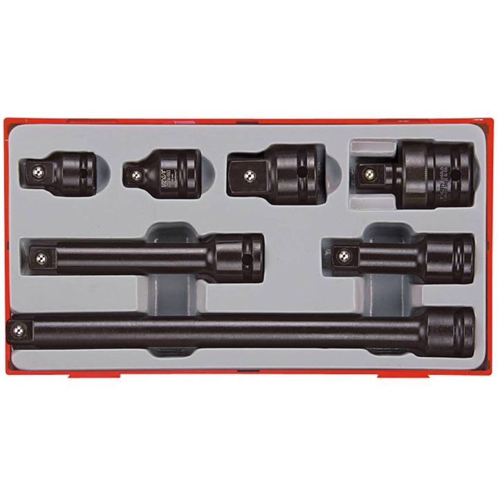 13-delt krafttopnøgle-sæt med 1/2" firkantfæste TT9207A Teng Tools KRAFTMØTRIKTILBEHØR 1/2 TT9207A – billede 2