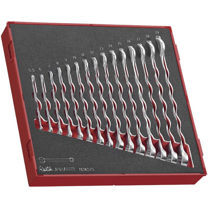 15 dele U-ringgaffelnøglesæt TED6515 Teng Tools U-RINGNØGLESÆT MM TED6515 – billede 2