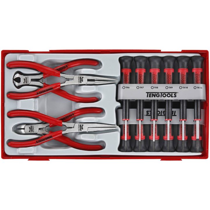 16 dele Finmekanikerskruetrækkere og tænger i sæt TTMI16 Teng Tools FINMEKANIKERSÆT 16 DELE – billede 2