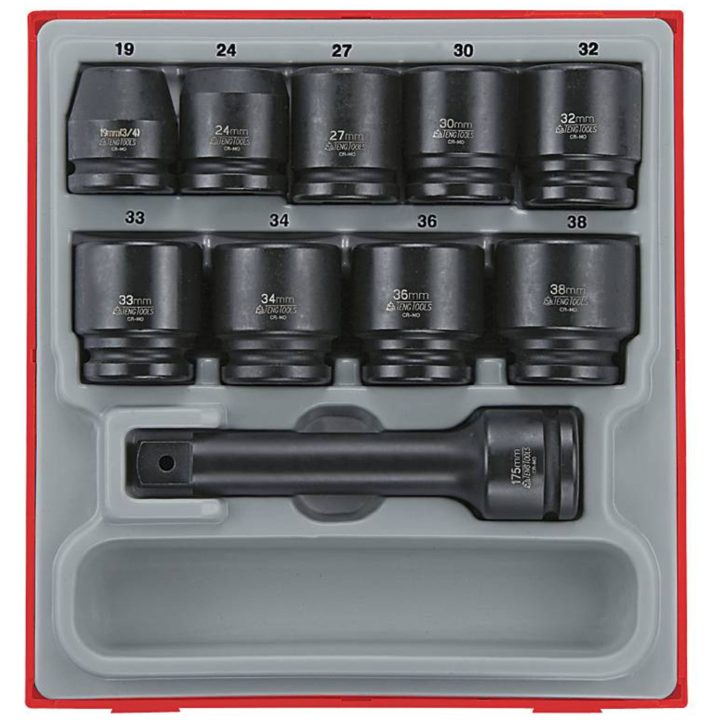 16 dele Krafttopnøgle sæt med 3/4" firkantfæste TTD9416 Teng Tools KRAFTTOPPESÆT 3/4 16 DELE – billede 2
