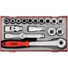 18 dele topnøglesæt med 1/2" firkantfæste TT1218 / TT1218-6 Teng Tools TOPNØGLESÆT 1/2 TT1218 – miniature 1