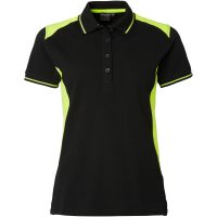 214 Polo w Black/fluoresant yellow XXL