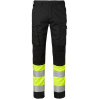 220 Service Trousers Black/fluoresant yellow D112