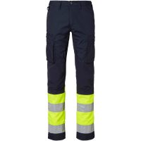 220 Service Trousers Navy/fluoresant yellow D104
