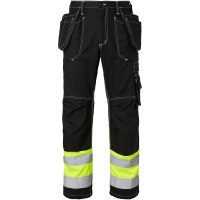 2515 Craftsmen Trousers Hi-Vis Black/fluoresant yellow D104