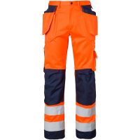 2516 Craftsmen Trousers Fluoresant orange/navy C152