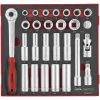 27 dele topnøglesæt med 1/2" firkantfæste TED1227 Teng Tools TOPNØGLESÆT 1/2 EVA TED1227 – miniature 1