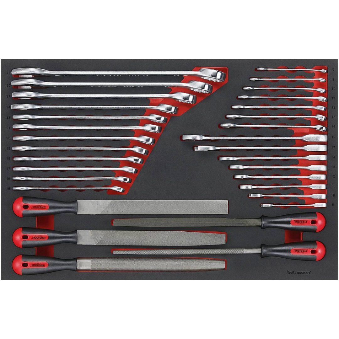 32 dele nøgle-/filsæt TTEX32 Teng Tools NØGLE/FILSÆT EVA 32 DELE