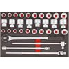 32 dele toppsæt med 3/4" firkantbeslag TTESK32 Teng Tools TOPNØGLESÆT EVA 3/4 32 DELE – miniature 1