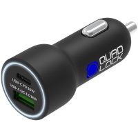 48W DUAL CAR CHARG USB-C PD+US QUAD LOCK