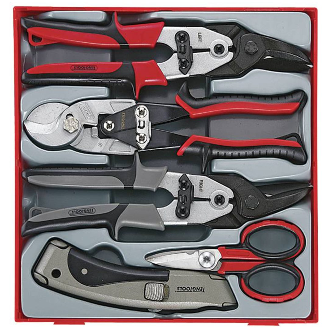 5-delt skære- og klippesæt TTDCT05 Teng Tools KLIPPE- OG SKÆRESÆT 5 DELE