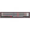 5-delt tændrørshylstersæt med ekstra lange fatninger med 3/8" fatning og T-håndtag TEXTB05 Teng Tools TÆNDRØRSTOPSÆT TTXTB05 – miniature 1