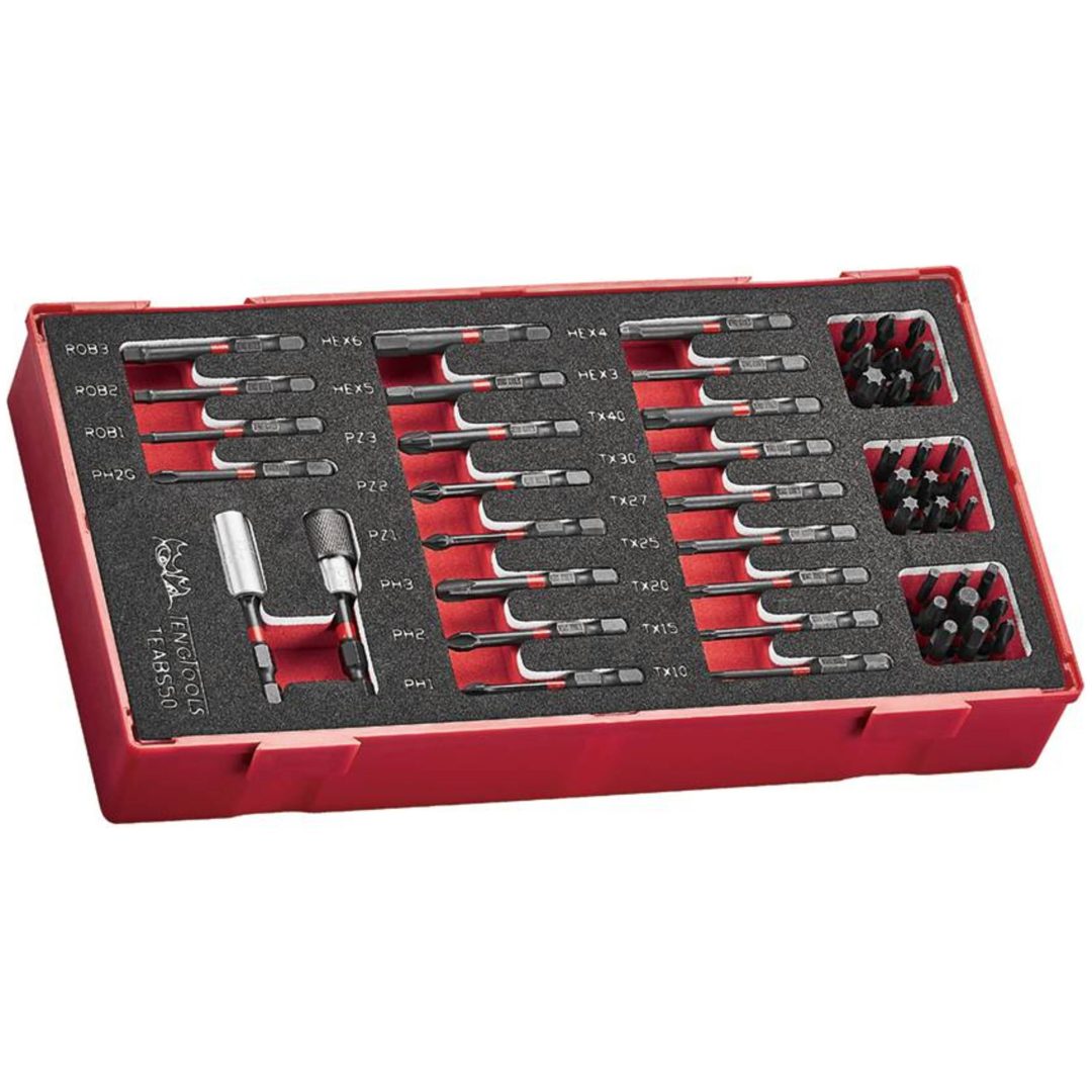50-delt bitsæt Impact TEABS50 Teng Tools BITSSÆT IMPACT 50 DELE EVA