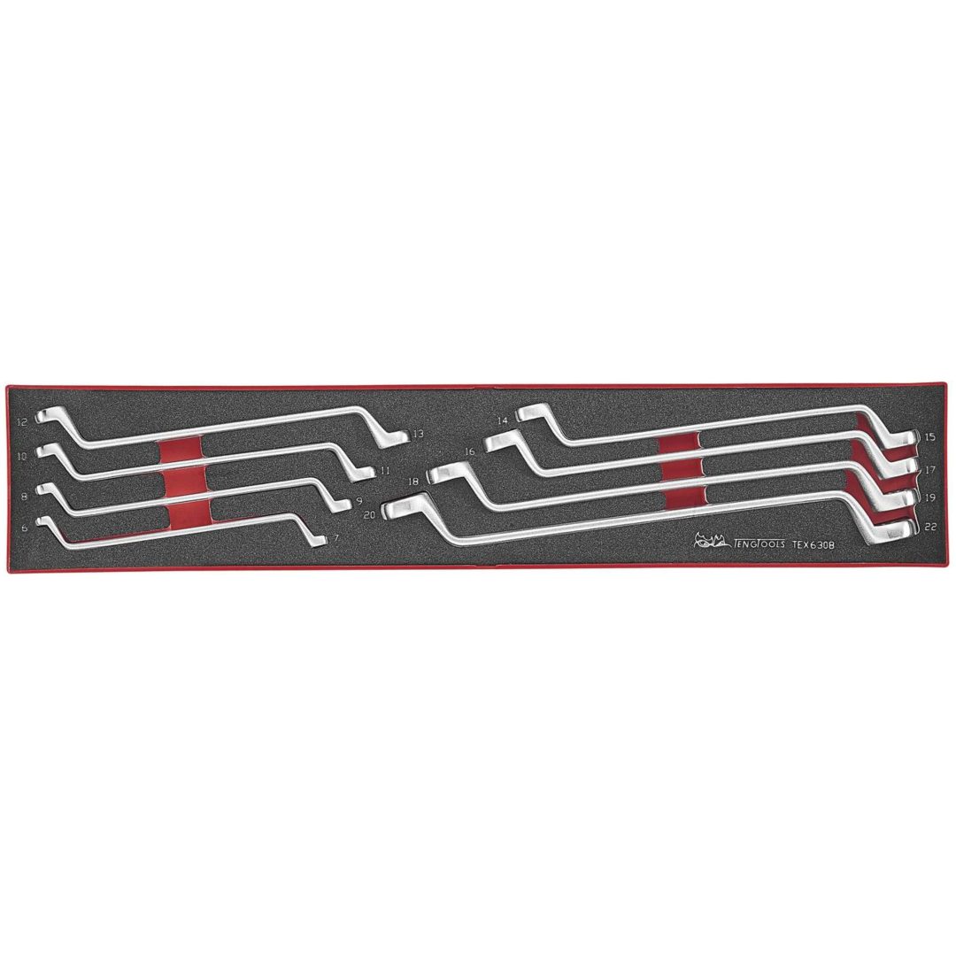 8-delt ringgaffelnøglesæt Teng Tools TEX6308 RINGNØGLESÆT 6-22MM TEX6308