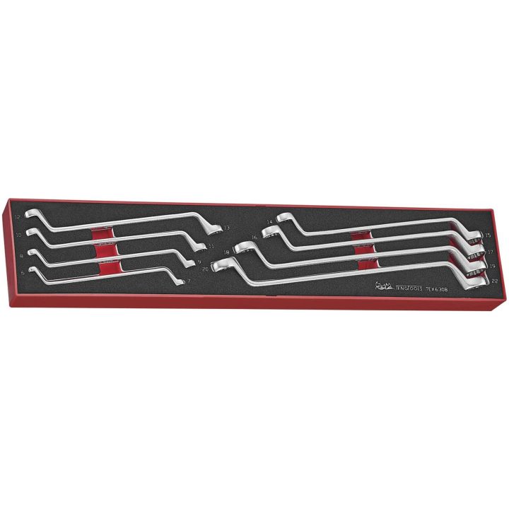 8-delt ringgaffelnøglesæt TEX6308 Teng Tools RINGNØGLESÆT 6-22MM TEX6308 – billede 2