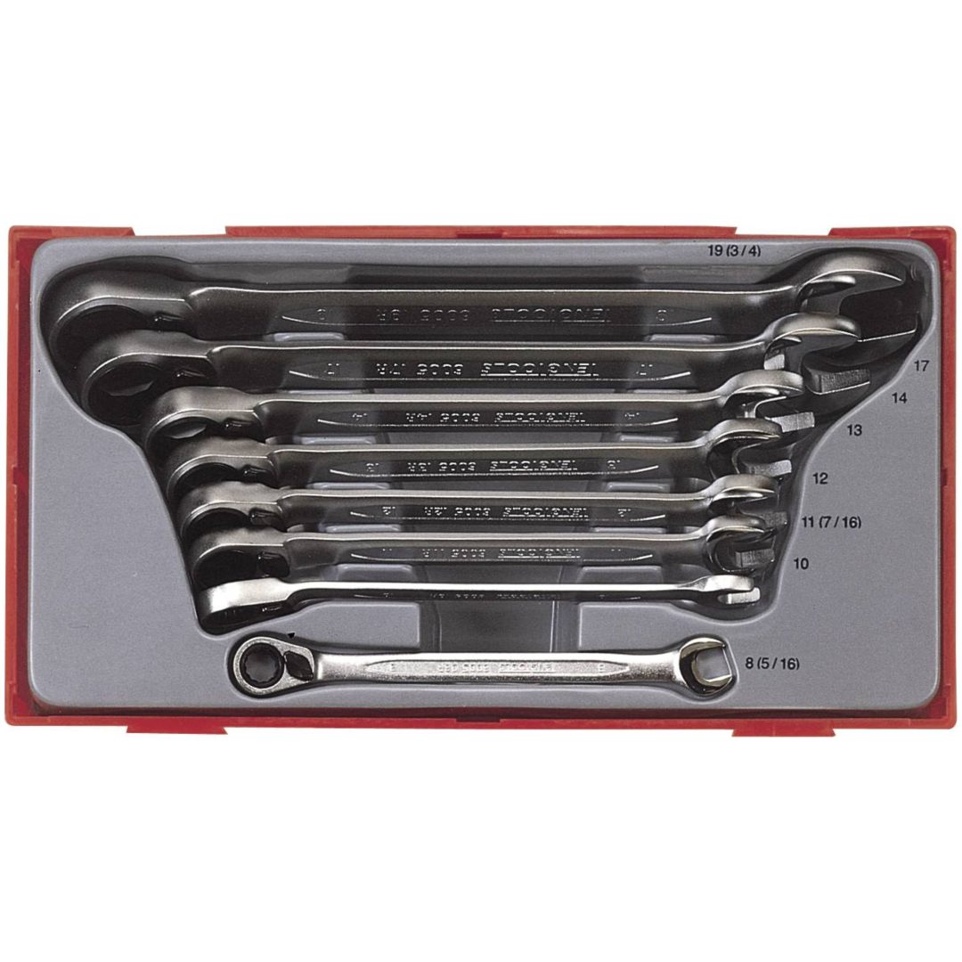 8-delt U-ringsnøgle sæt TT6508R / TT6508RAF Teng Tools U-RINGSPÆNDENØGLESÆT TT6508R