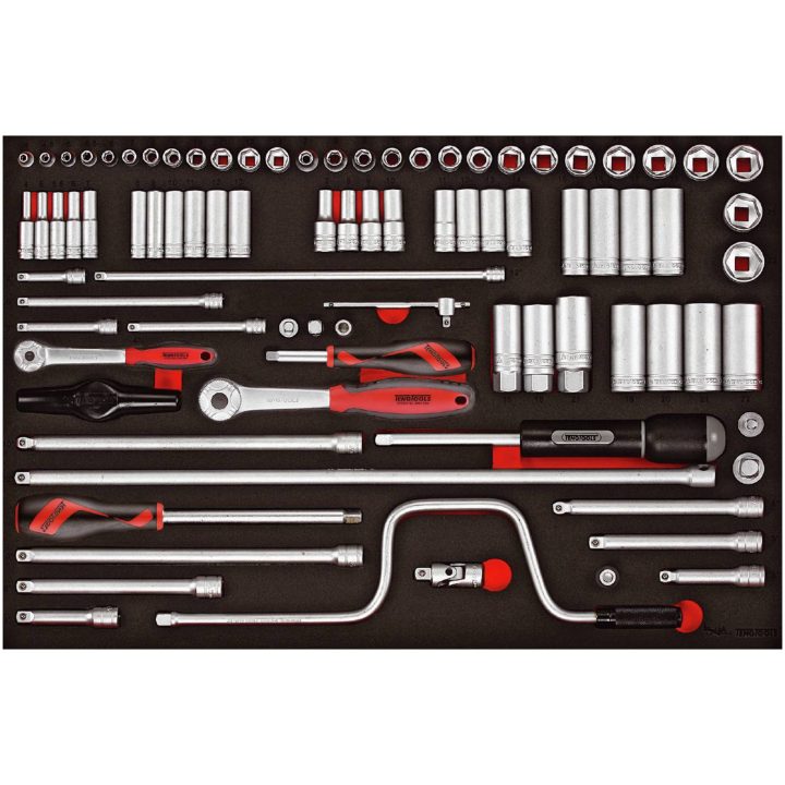 86 dele topnøglesæt med 1/4" og 3/8" firkantfæste TTESK86 Teng Tools TOPNØGLESÆT EVA 3/8 86 DELE – billede 2
