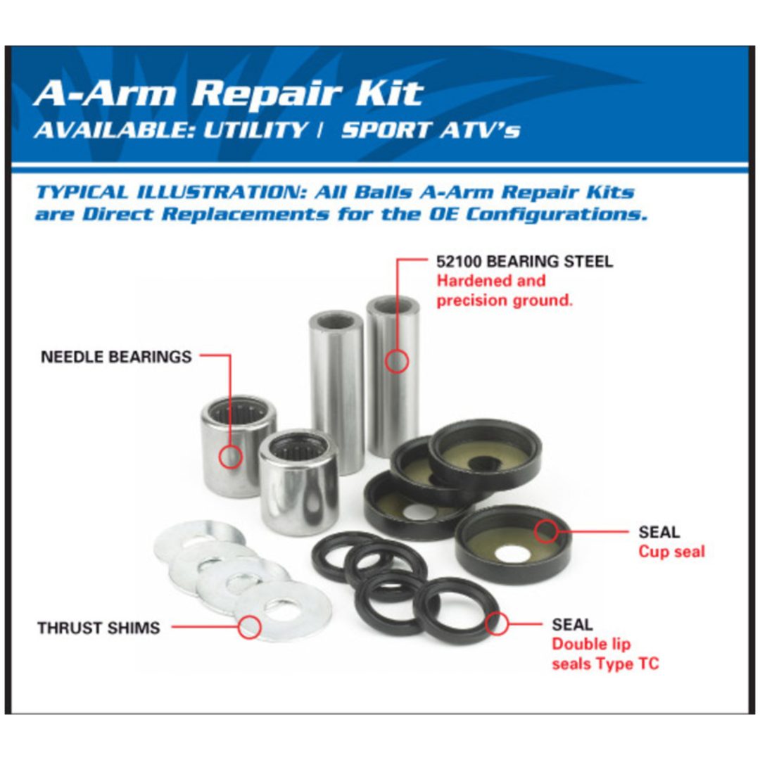 A-Arms Kit ALL BALLS – billede 2