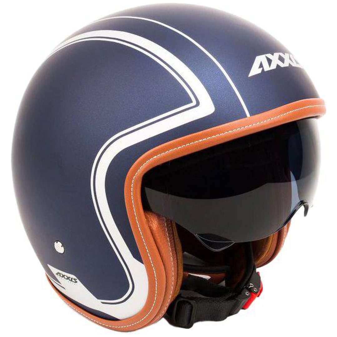 Åben hjelm Hornet Royal A7 Matblå AXXIS XS – billede 4