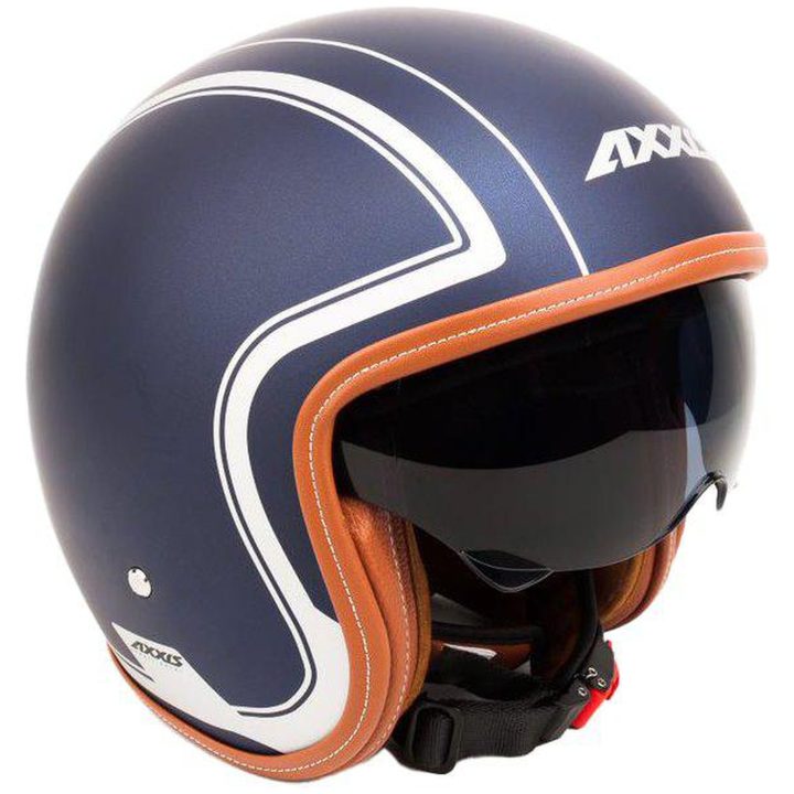 Åben hjelm Hornet Royal A7 Matblå AXXIS XS – billede 4