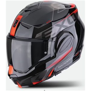 Åbningshjelm EXO-TECH EVO Traveller Sort/Rød Scorpion