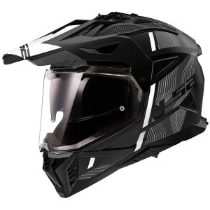 Adventure Hjelm Mx702 Pioneer Ii Hill Mat Sort/Hvid LS2