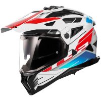 Adventure Hjelm Mx702 Pioneer Ii Namib Hvid/blå/rød LS2