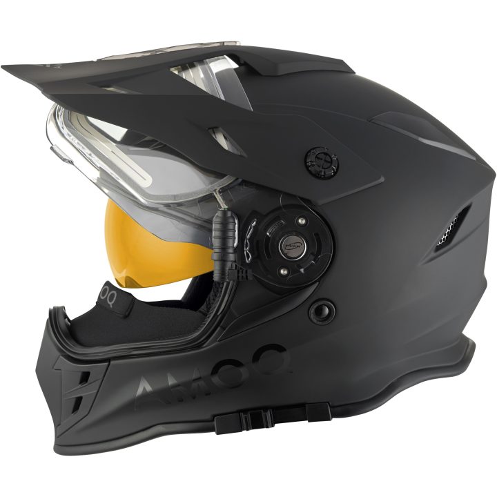 Adventurehjelm Adaptor Elopvarmet Visir Blackout AMOQ XS – billede 3
