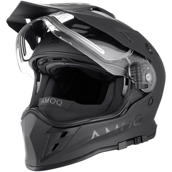 Adventurehjelm Adaptor Elopvarmet Visir Blackout AMOQ XS – billede 4