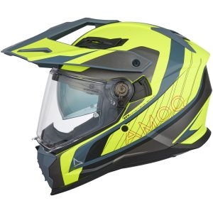 Adventurehjelm AI100 Mojave Grå Gul AMOQ