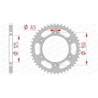 AFAM Chain kit 520 XHR4 - 16/45-122 - Steel Standard Rear Sprocket