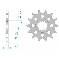 AFAM Chain kit 520 XSR - 16/43-114 - Alu Standard Rear Sprocket