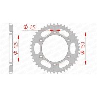 AFAM Chain kit 520 XSR4 - 14/47-116 - Steel Standard Rear Sprocket