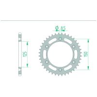 AFAM Chain kit 520 XSR4 - 16/41-116 - Steel Standard Rear Sprocket
