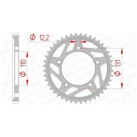 AFAM Chain kit 525 XHR4 - 17/45-128 - Steel Standard Rear Sprocket