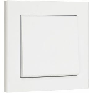 Afbryder Optima, 1-polet/trappe, Hvid, Lynkobling MALMBERGS