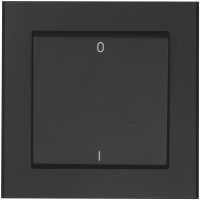 Afbryder Optima, 2-polet, Sort, Lynkobling MALMBERGS