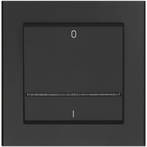 Afbryder Optima, 2-polet, Sort, Lynkobling MALMBERGS