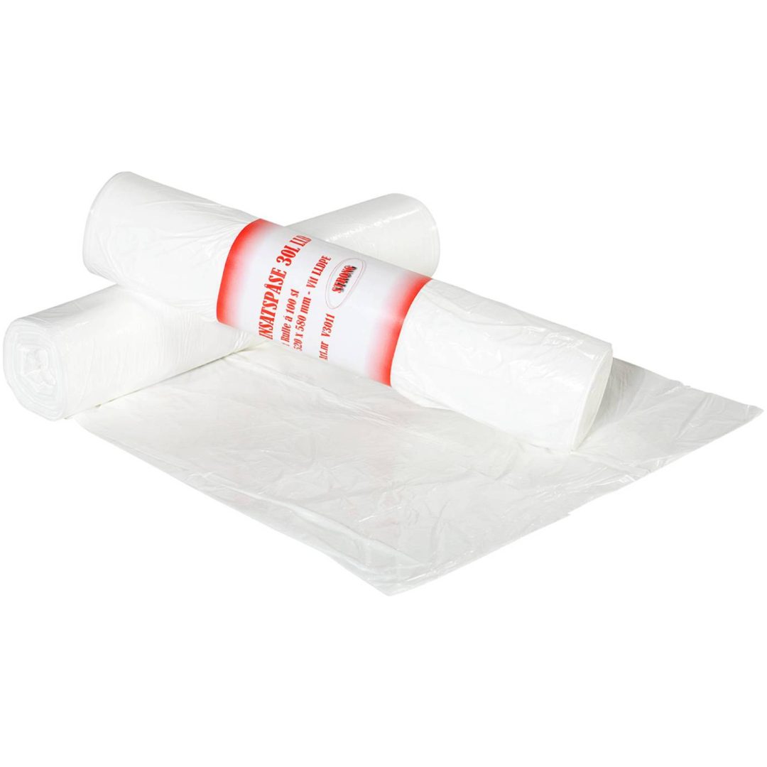 Affaldspose plast LLDPE AFFALDSSÆK PL LLDPE 35L HVID – billede 3