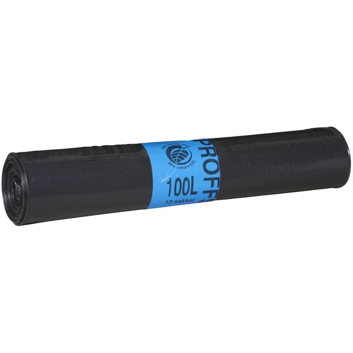 Affaldssæk Sort Plast NONAME AFFALDSSÆK STANDARD SORT 125L EX – billede 3