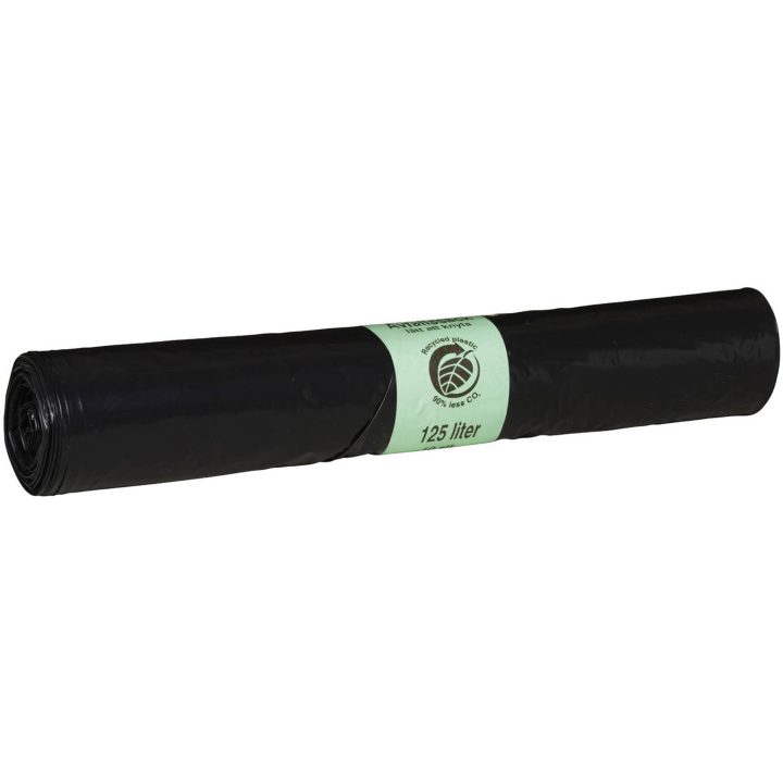 Affaldssæk Sort Plast NONAME AFFALDSSÆK STANDARD SORT 125L EX – billede 2