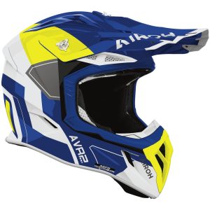 Airoh Hjälm Aviator Ace 2 Shield Blå/Gul glansig, M