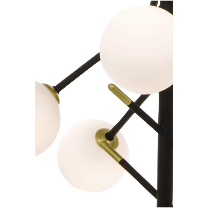 Akrobat Loftlampe, Sort ANETA HOME Sokkel G9 Sort /Mat Messing /Opal – billede 2
