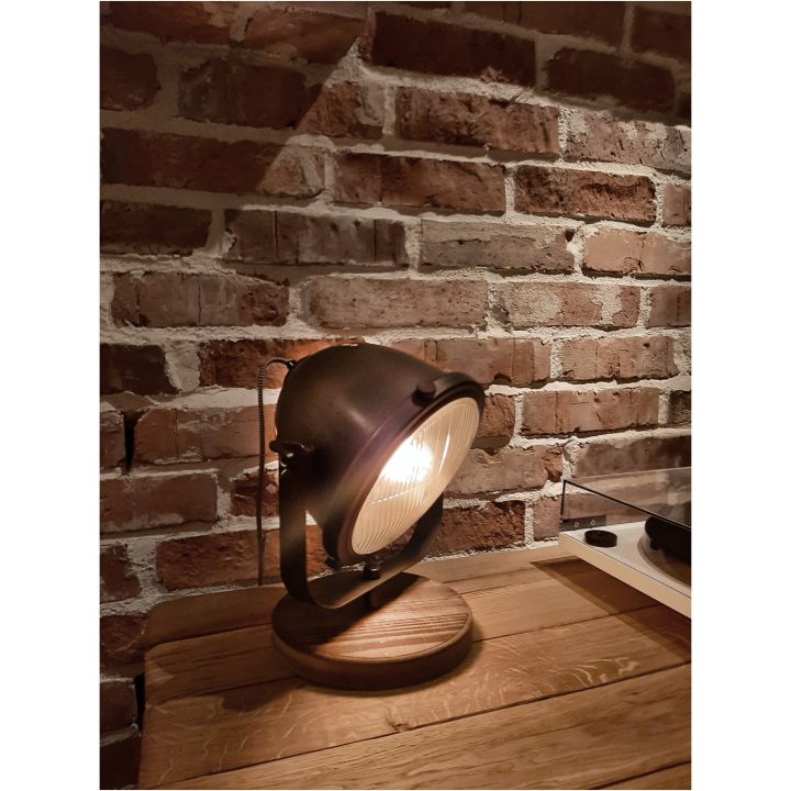 Alaska Bordlampe/væglampe, Jerngrå/træ ANETA HOME Sokkel E27 – billede 4
