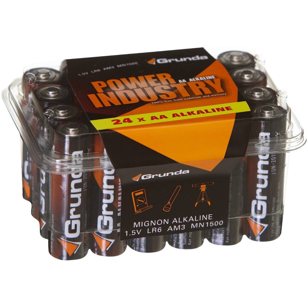 Alkaliske Batterier Industry GRUNDA BATTERI GRUNDA AA INDUSTRIPAK