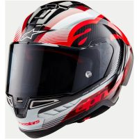 Alpinestars Hjälm Supertech R10 Team Svart/Carb/Röd/Vit, M