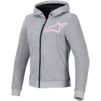 Alpinestars Hoodie Dam Chrome v2 Grå/Rosa, XS