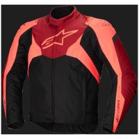 Alpinestars Jacka T-Jaws v4 Vattentät Svart/Röd/Röd Fluo, L